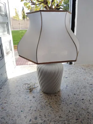 Lámpara de salón de cerámica blanca