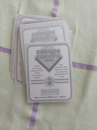 21 cromos Panini Equipos Europa 1999