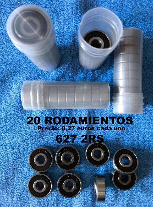 20 Rodamientos 627 2RS para patines artísticos etc