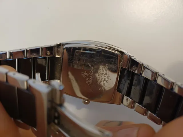 Reloj Bassel Hombre Negro y Plateado