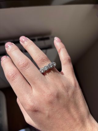 Anillo plata con brillo