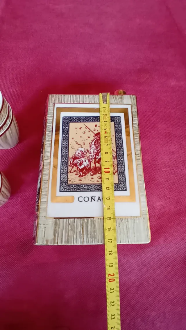Juego Vintage Botella Coñac Don Quijote