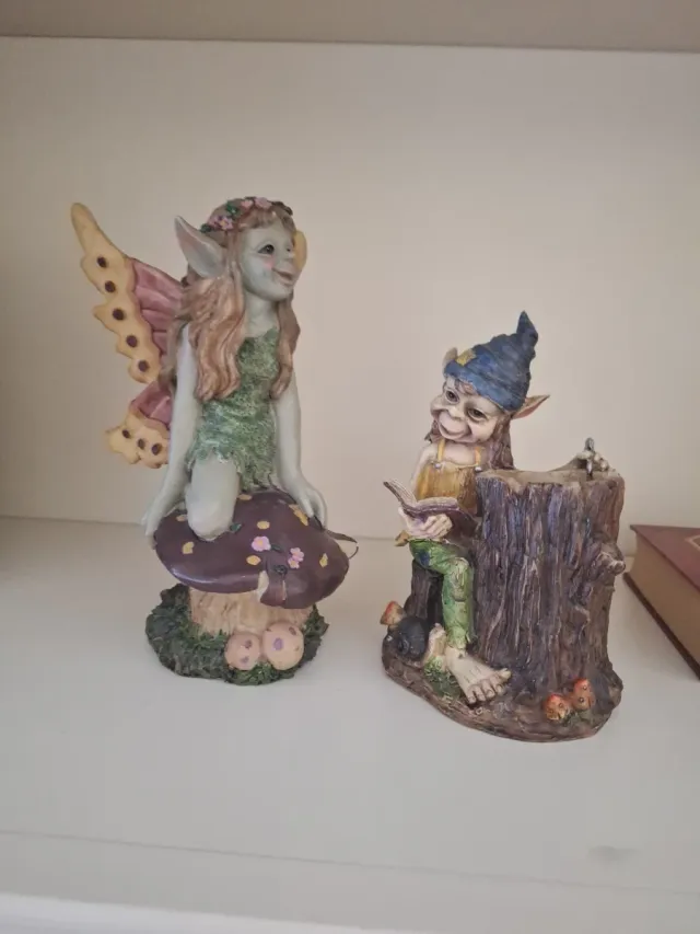 Figuras Hada y Duende Resina
