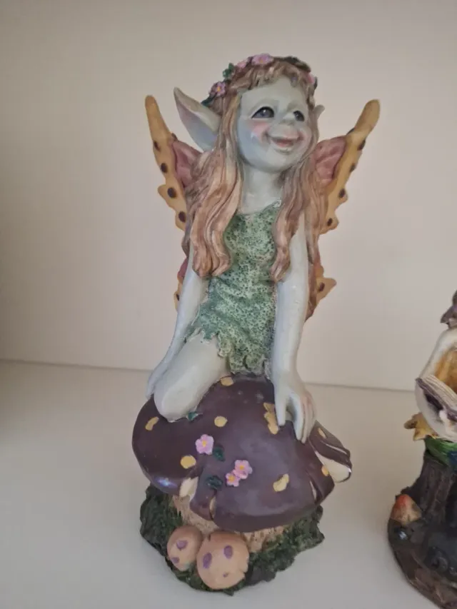 Figuras Hada y Duende Resina