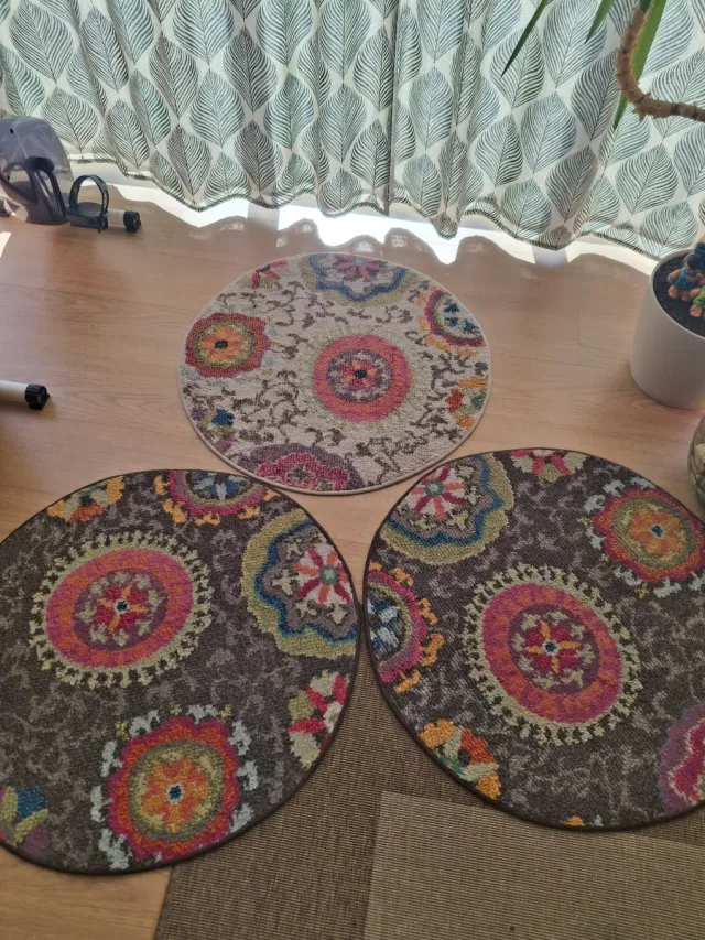 3 Alfombras Redondas Diseño Mandala