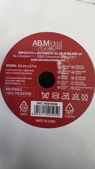 Nastro natalizio 6,3cm x 2,7m
