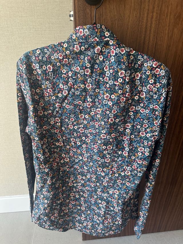 Camisa Zara Slim Estampada Floral Hombre M