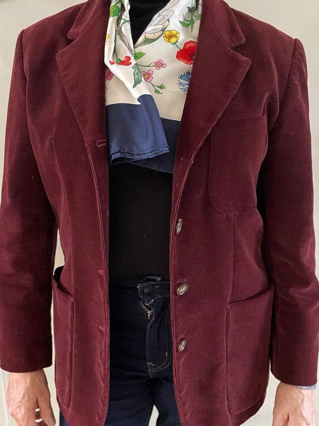 Giacca velluto millerighe bordeaux