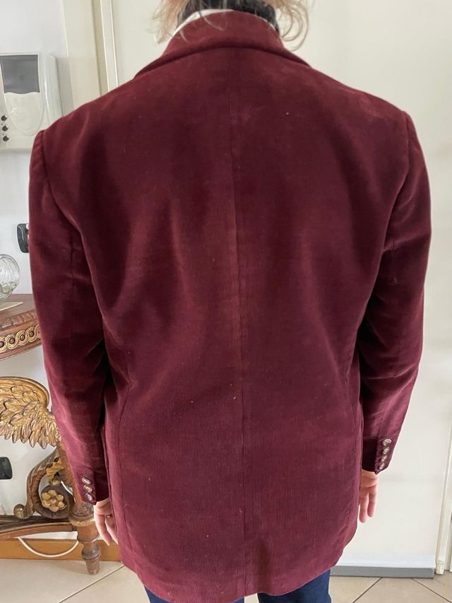 Giacca velluto millerighe bordeaux