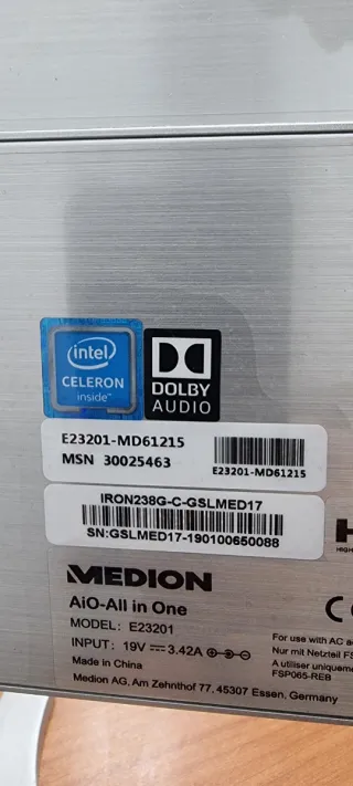 PC Sobremesa All-in-One Negro/Plata