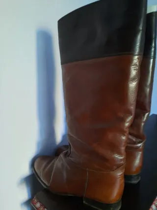 Botas altas de piel Looky color marrón