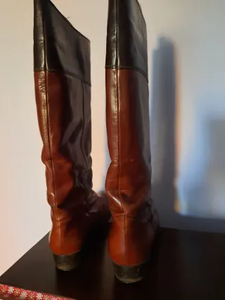 Botas altas de piel Looky color marrón