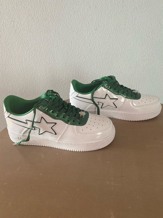 Zapatillas BAPE STA Blancas y Verdes