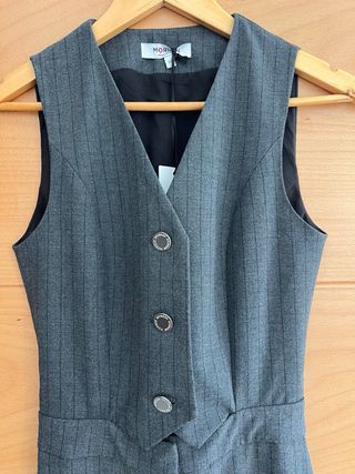 Morgan Mono Raya Diplomática Gris Talla 34