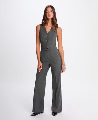 Morgan Mono Raya Diplomática Gris Talla 34