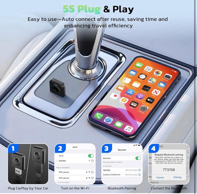 Adaptador Coche CarPlay Amdroid auto