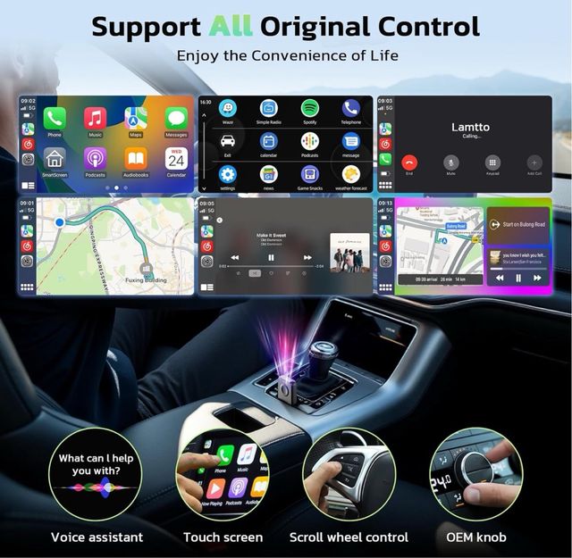 Adaptador Coche CarPlay Amdroid auto