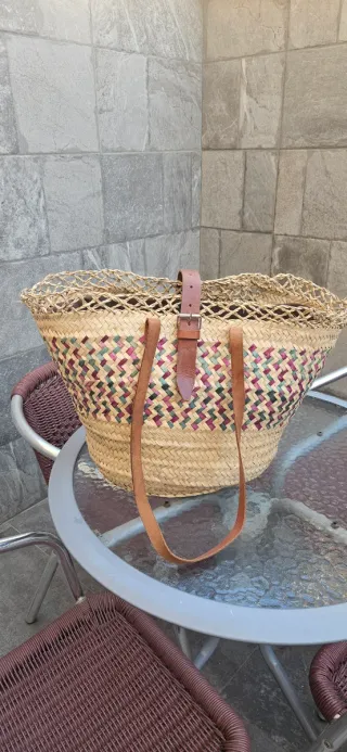 Bolso de rafia para playa