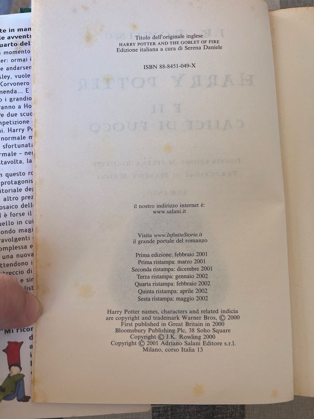 Harry Potter E Il Calice Di Fuoco (Italian Edit...