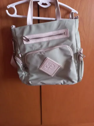 Bolso bandolera Don Algodón verde y beige