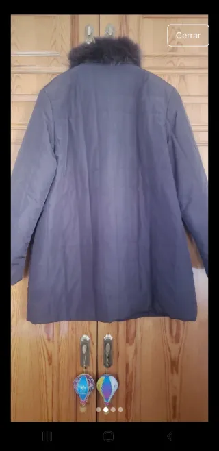 Abrigo acolchado marrón talla 52