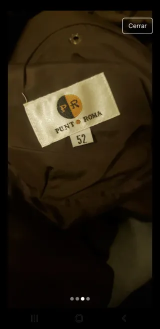 Abrigo acolchado marrón talla 52