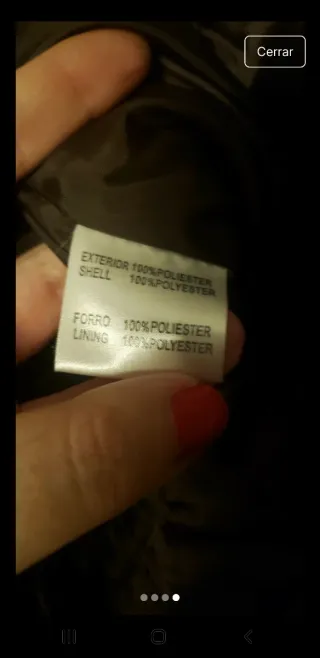 Abrigo acolchado marrón talla 52