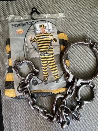 Disfraz Prisionero + Cadenas Talla Única