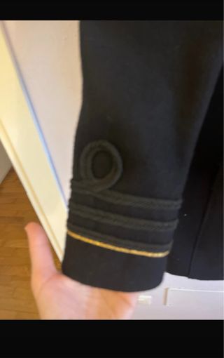 Cappotto lana nero doppio petto