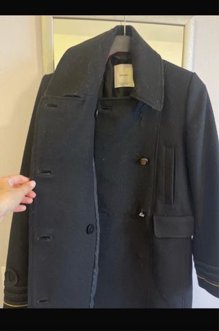 Cappotto lana nero doppio petto