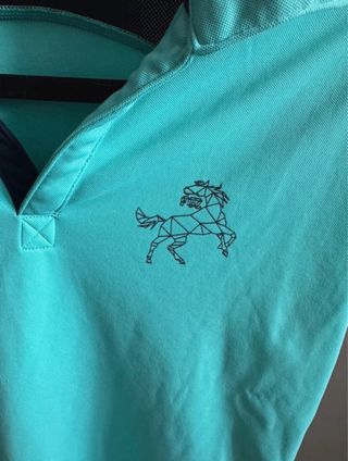 Polo equitación azul turquesa, 14 años