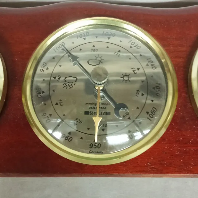 Termómetro, Barómetro y Higrómetro de Madera