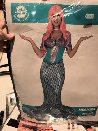 Disfraz Sirena Talla M Nuevo