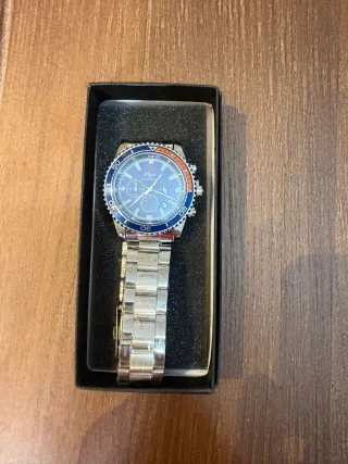 Reloj Hrus Azul y Plateado