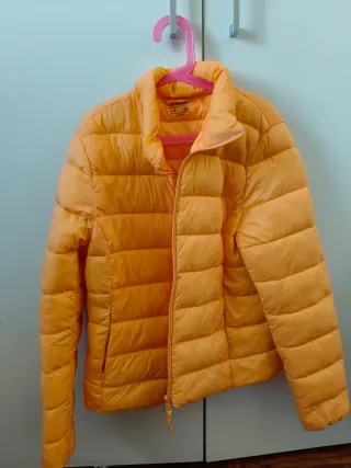 Chaqueta plumífero naranja mujer talla M