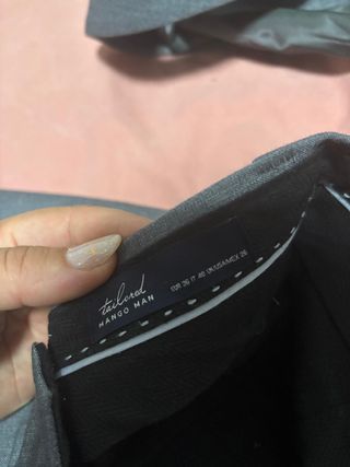 Traje 3 piezas MANGO Tailored Talla S Gris