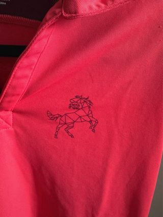 Polo equitación rosa fosforito, 14 años