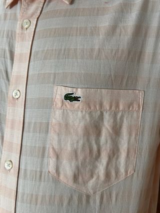 Camisa Lacoste color salmón