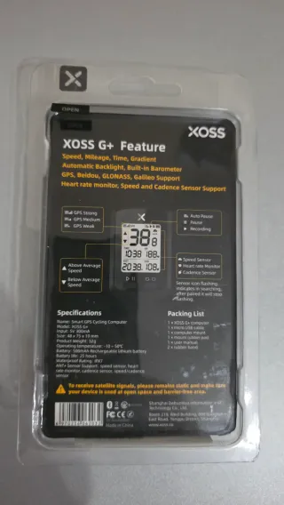 XOSS G+ Ciclocomputador GPS