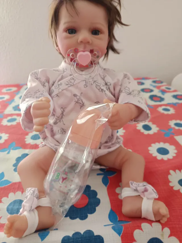 Muñeca Reborn con Biberón y Chupete