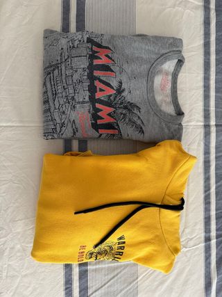 Pack 2 Sudaderas Gris y Amarilla