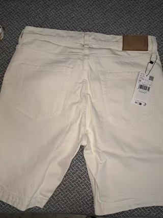 Bermuda vaquera R/F Blanco Roto