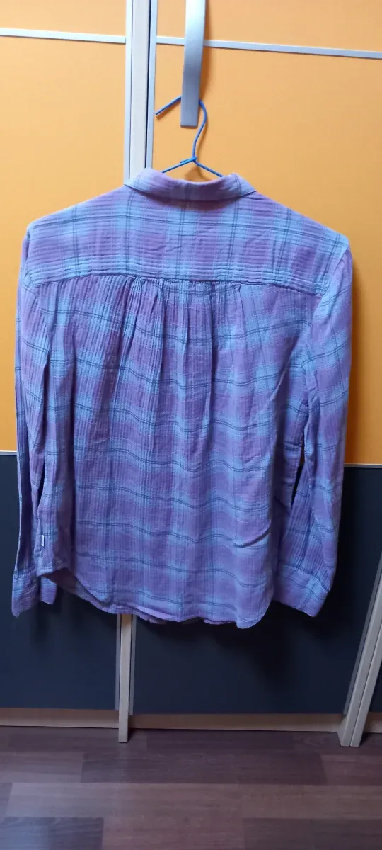 Camisa de cuadros Lee azul y morado