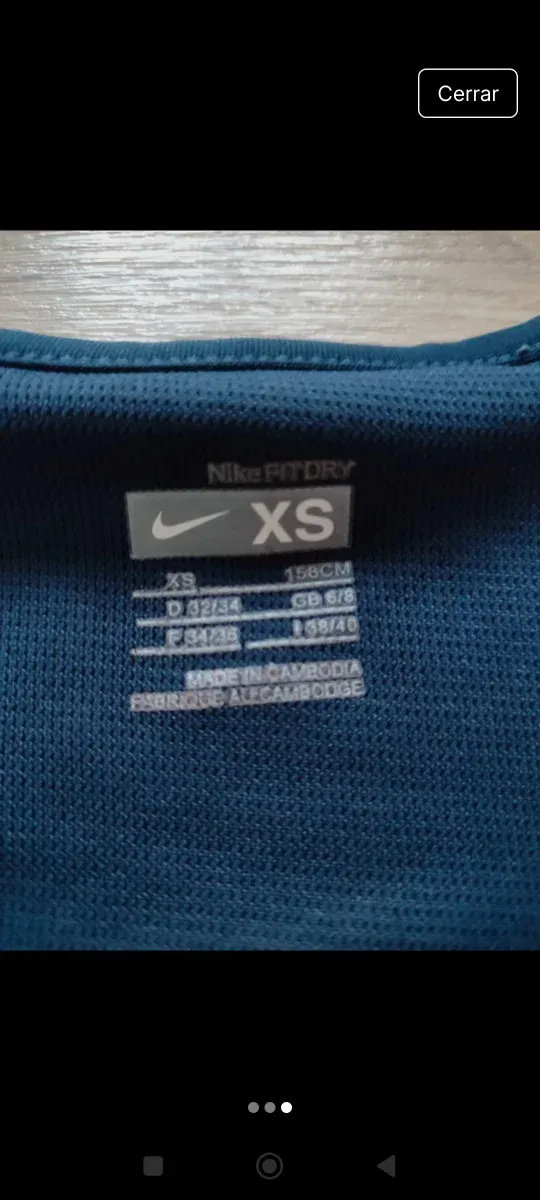 Camiseta Nike Mujer Talla XS