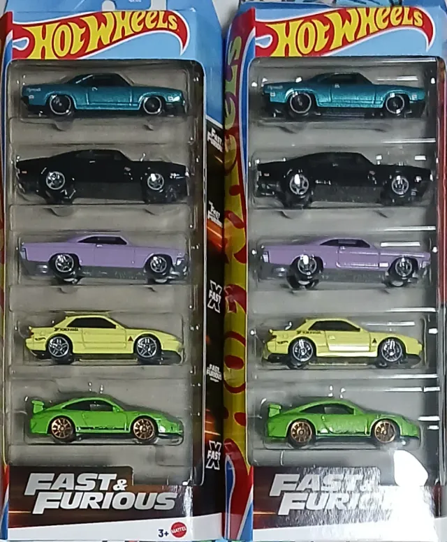 Pack 5 Coches Hot Wheels Fast & Furious