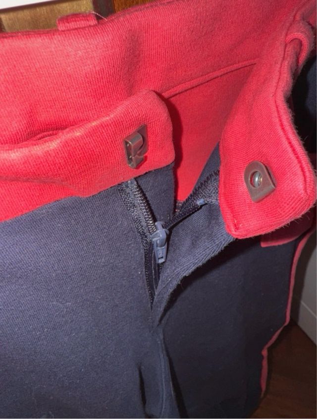 Pantalón de montar unisex azul y rosa, 14 años