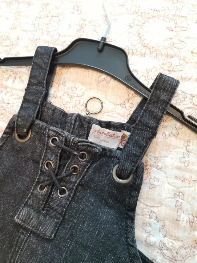 Lote niña 3-4 años: Chaqueta y Peto denim