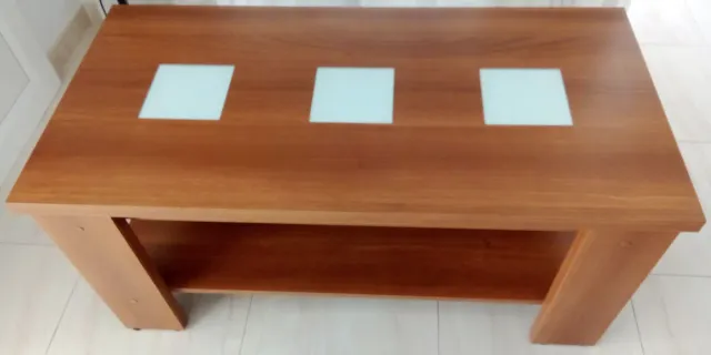 Mesa de centro madera y cristal