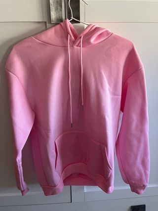 Sudadera con capucha rosa talla única