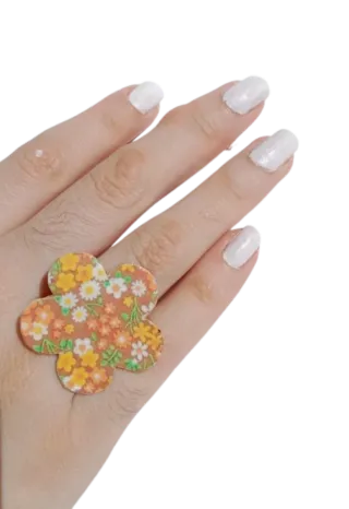 Anillo flor, anillo hippie, anillo ajustable, joya
